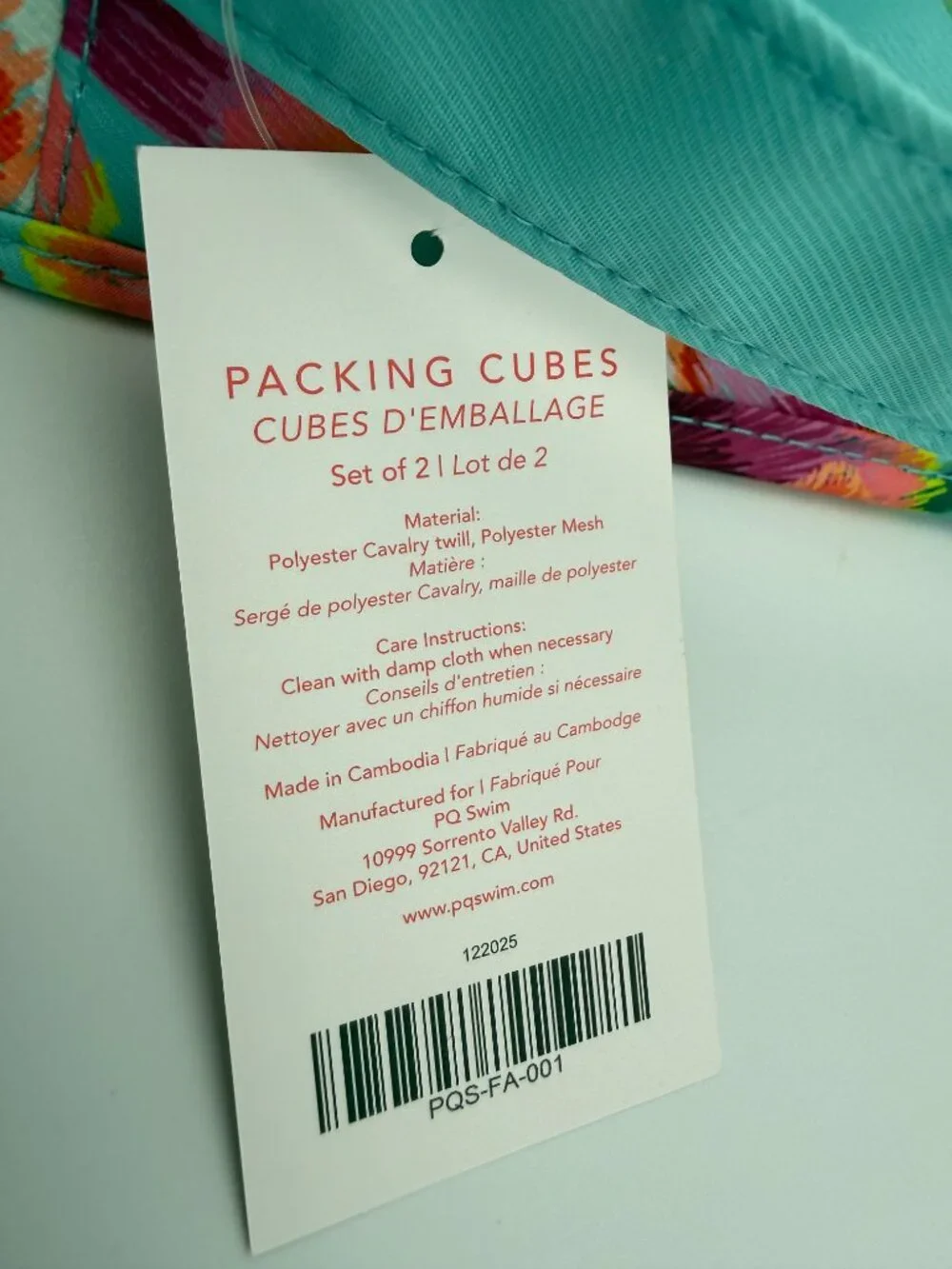 NWT PQ Swim Solana Packing Cubes Set of 2